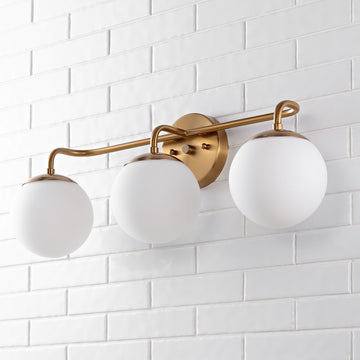 Louis Parisian Globe Metal/Frosted Glass Modern Contemporary LED Vanity